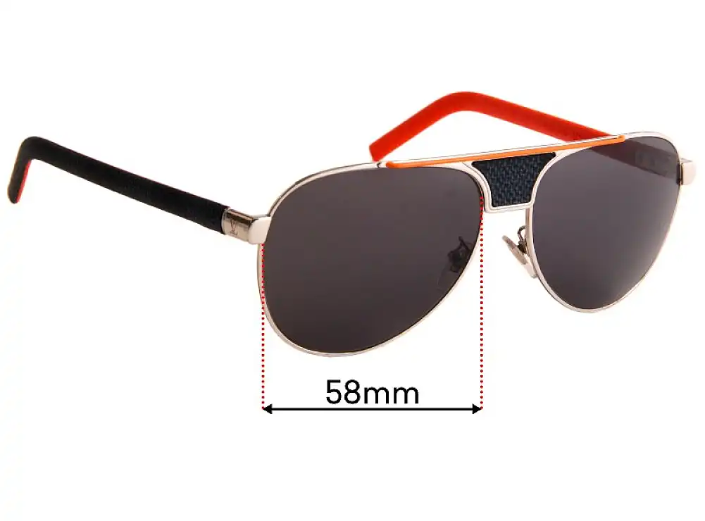 Louis Vuitton Z1177E Replacement Lenses 58mm Louis Vuitton Z1177E Replacement Lenses 58mm