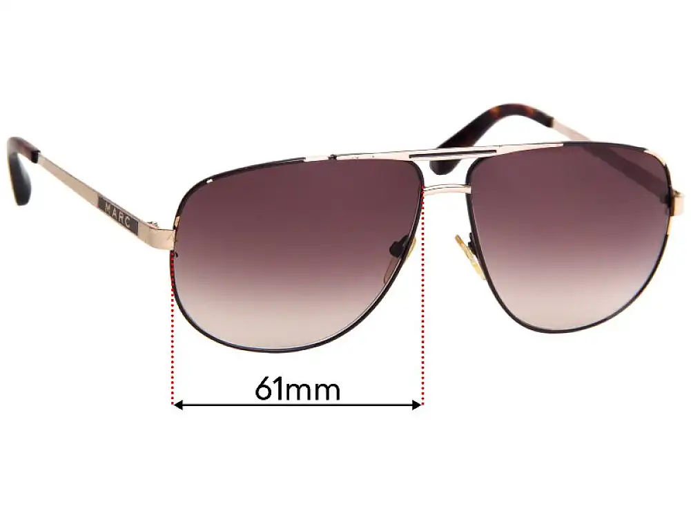 Sunglass Fix Replacement Lenses for Marc by Marc Jacobs MMJ 131/S - 61mm Wide Sunglass Fix Replacement Lenses for Marc by Marc Jacobs MMJ 131/S - 61mm Wide