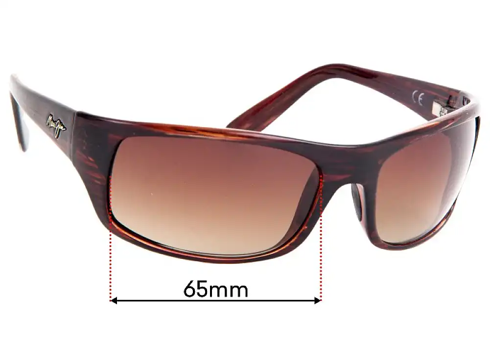 Sunglass Fix Replacement Lenses for Maui Jim MJ202 Peahi - 65mm Wide Sunglass Fix Replacement Lenses for Maui Jim MJ202 Peahi - 65mm Wide