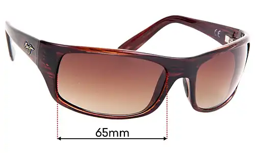 Sunglass Fix Replacement Lenses for Maui Jim MJ202 Peahi - 65mm Wide Maui Jim MJ202 Peahi Replacement Lenses 65mm wide