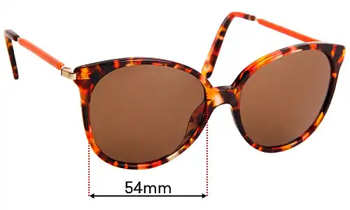 Sunglass Fix Replacement Lenses for Max and CO Sun Rx 04 - 54mm Wide Max and CO Sun Rx 04 Replacement Lenses 54mm wide