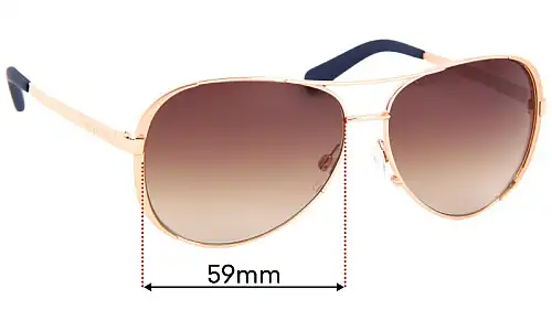 Sunglass Fix Replacement Lenses for Michael Kors MK5004 Chelsea - 59mm Wide Michael Kors MK5004 Chelsea Replacement Lenses 59mm wide