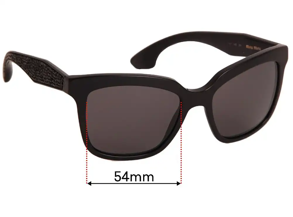 Sunglass Fix Replacement Lenses for Miu Miu SMU09P - 54mm Wide Sunglass Fix Replacement Lenses for Miu Miu SMU09P - 54mm Wide