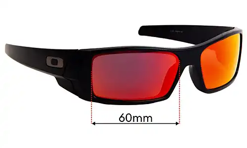 Sunglass Fix Replacement Lenses for Oakley Gascan OO9014 - 60mm Wide Oakley Gascan OO9014 Replacement Lenses 60mm wide