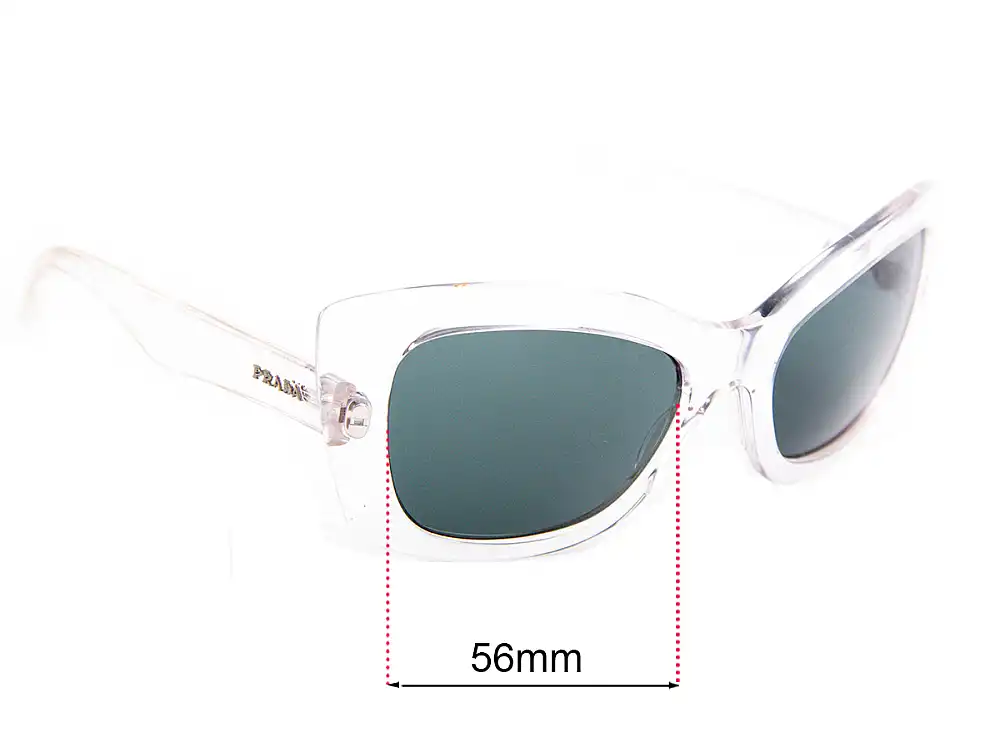 Sunglass Fix Replacement Lenses for Prada SPR19M - 56mm Wide Sunglass Fix Replacement Lenses for Prada SPR19M - 56mm Wide