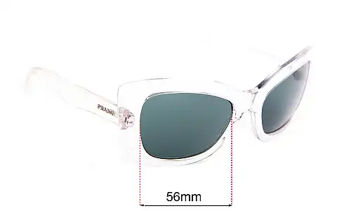 Sunglass Fix Replacement Lenses for Prada SPR19M - 56mm Wide Prada SPR19M Replacement Lenses 56mm wide
