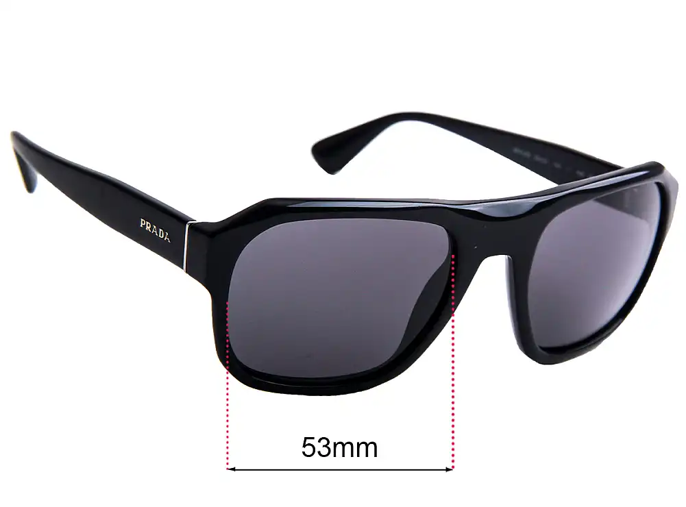 Sunglass Fix Replacement Lenses for Prada SPR02S - 55mm Wide Sunglass Fix Replacement Lenses for Prada SPR02S - 55mm Wide
