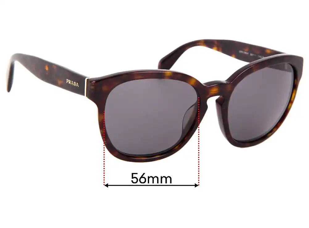 Sunglass Fix Replacement Lenses for Prada SPR17R-F - 56mm Wide Sunglass Fix Replacement Lenses for Prada SPR17R-F - 56mm Wide