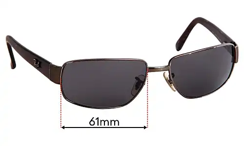 Sunglass Fix Replacement Lenses for Ray-Ban RB3189 Leather II - 61mm Wide Ray-Ban RB3189 Leather II Replacement Lenses 61mm wide