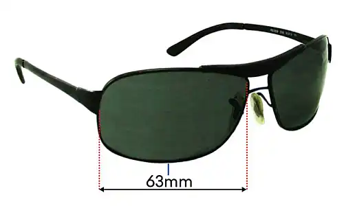 Sunglass Fix Replacement Lenses for Ray-Ban RB3323 - 63mm Wide Ray-Ban RB3323 Replacement Lenses 63mm wide