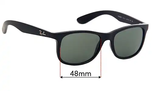 Sunglass Fix Replacement Lenses for Ray-Ban JR RJ9062S - 48mm Wide Ray-Ban JR RJ9062S Replacement Lenses 48mm wide