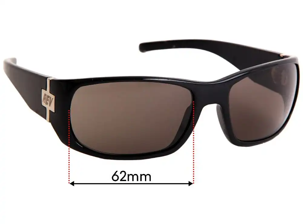 Sunglass Fix Replacement Lenses for Rev Unknown Model - 41mm - 62mm Wide Sunglass Fix Replacement Lenses for Rev Unknown Model - 41mm - 62mm Wide