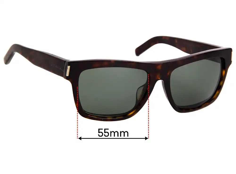 Sunglass Fix Replacement Lenses for Saint Laurent Bold 5 - 55mm Wide Sunglass Fix Replacement Lenses for Saint Laurent Bold 5 - 55mm Wide
