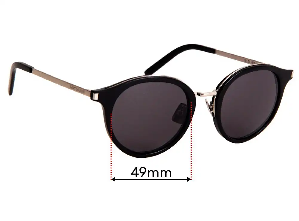 Sunglass Fix Replacement Lenses for Saint Laurent SL 57 - 49mm Wide Sunglass Fix Replacement Lenses for Saint Laurent SL 57 - 49mm Wide