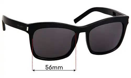 Sunglass Fix Replacement Lenses for Saint Laurent SL 19 - 56mm Wide Sunglass Fix Replacement Lenses for Saint Laurent SL 19 - 56mm Wide