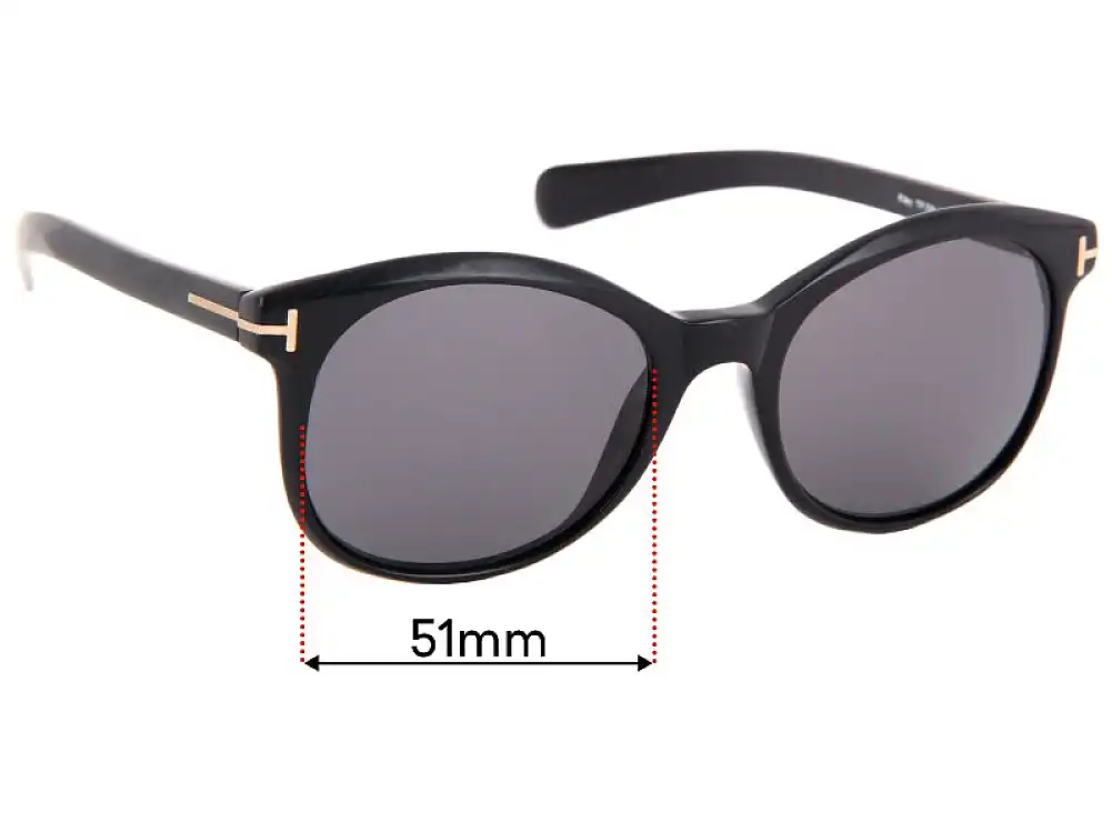 Sunglass Fix Replacement Lenses for Tom Ford Riley TF298 - 51mm Wide Sunglass Fix Replacement Lenses for Tom Ford Riley TF298 - 51mm Wide