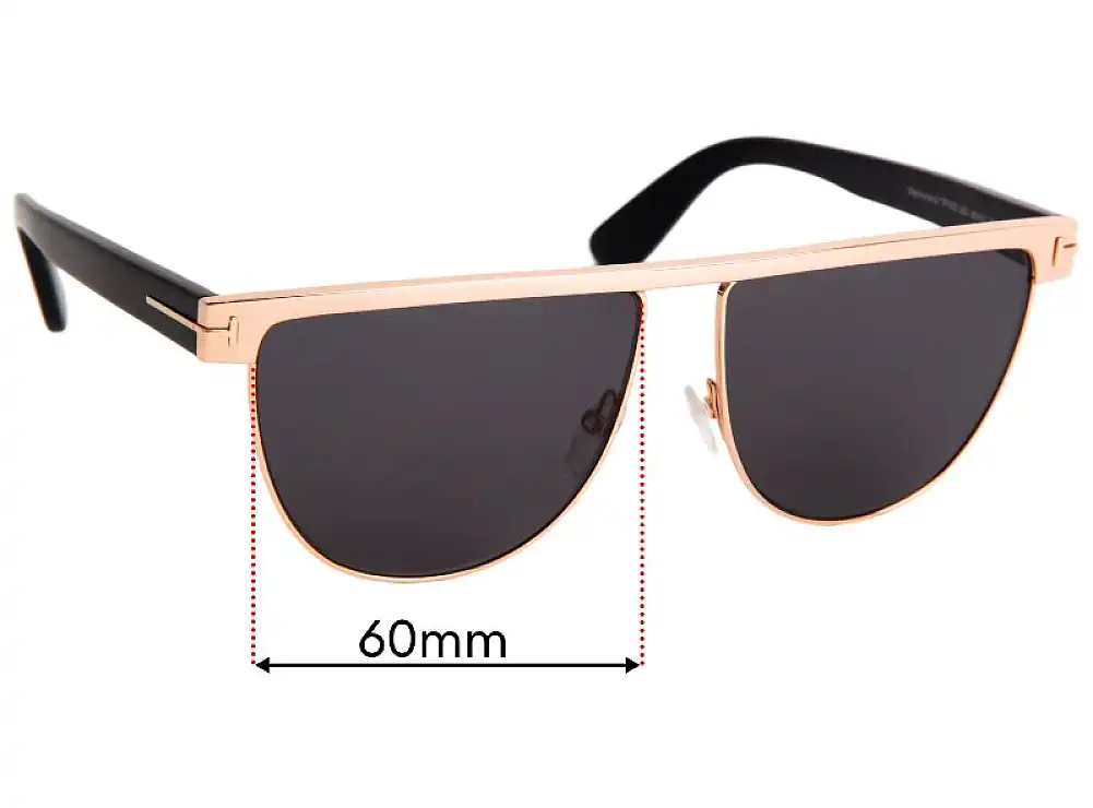 Sunglass Fix Replacement Lenses for Tom Ford Stephanie-02 TF570 - 60mm Wide Sunglass Fix Replacement Lenses for Tom Ford Stephanie-02 TF570 - 60mm Wide
