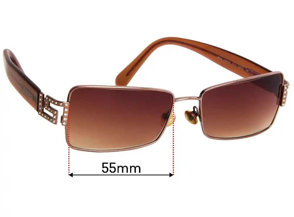 Sunglass Fix Replacement Lenses for Versace MOD 1028-B - 55mm Wide Sunglass Fix Replacement Lenses for Versace MOD 1028-B - 55mm Wide