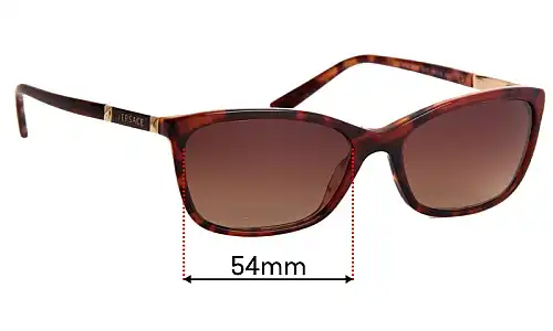 Sunglass Fix Replacement Lenses for Versace MOD 3186 - 54mm Wide Versace MOD 3186 Replacement Lenses 54mm wide