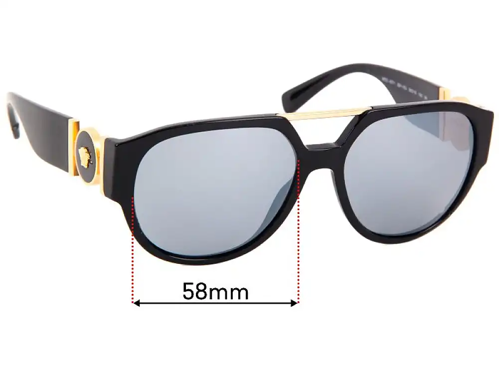 Sunglass Fix Replacement Lenses for Versace VE 4371 - 58mm Wide Sunglass Fix Replacement Lenses for Versace VE 4371 - 58mm Wide