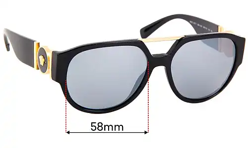Sunglass Fix Replacement Lenses for Versace VE 4371 - 58mm Wide Sunglass Fix Replacement Lenses for Versace VE 4371 - 58mm Wide