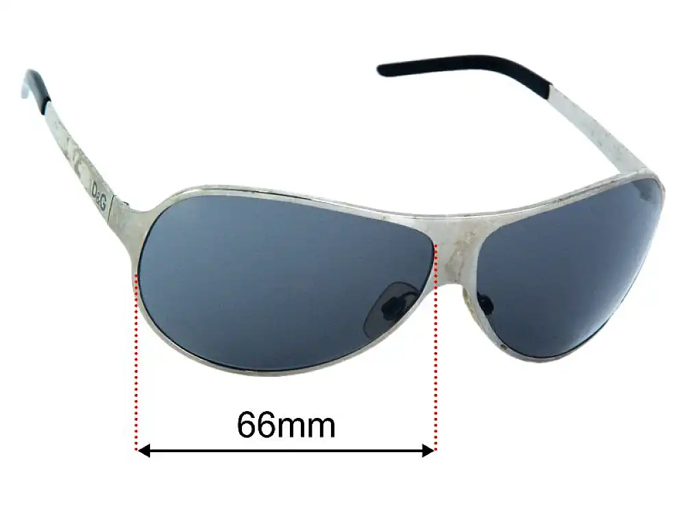 Sunglass Fix Replacement Lenses for Dolce & Gabbana DG6025 - 66mm Wide - Side View Sunglass Fix Replacement Lenses for Dolce & Gabbana DG6025 - 66mm Wide - Side View