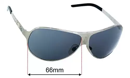 Sunglass Fix Replacement Lenses for Dolce & Gabbana DG6025 - 66mm Wide - Side View Dolce & Gabbana DG6025 Replacement Lenses 66mm wide - Side View