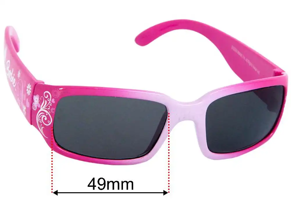 Sunglass Fix Replacement Lenses for Matel 2008 - 49mm Wide - Side View Sunglass Fix Replacement Lenses for Matel 2008 - 49mm Wide - Side View