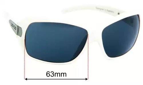 Sunglass Fix Replacement Lenses for Odyssey Sputnik - 63mm Wide - Side View Odyssey Sputnik Replacement Lenses 63mm wide - Side View