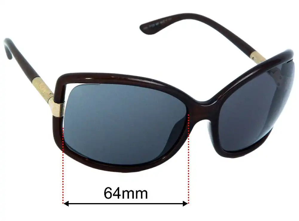 Sunglass Fix Replacement Lenses for Tom Ford Anais TF125 - 64mm Wide Sunglass Fix Replacement Lenses for Tom Ford Anais TF125 - 64mm Wide