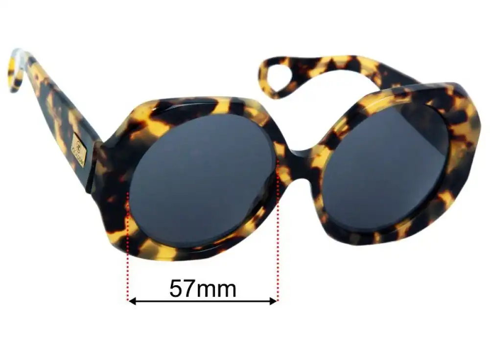 Sunglass Fix Replacement Lenses for Von Zipper Karmic - 57mm Wide - Side View Sunglass Fix Replacement Lenses for Von Zipper Karmic - 57mm Wide - Side View