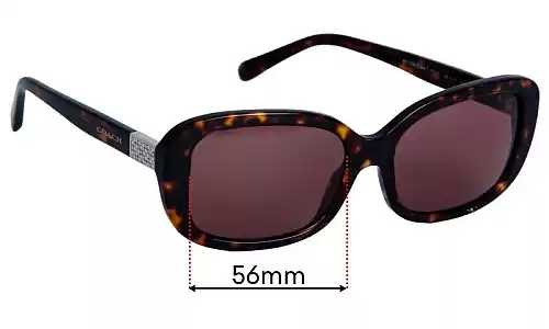 Sunglass Fix Replacement Lenses for Coach HC299 - 56mm Wide Coach HC299 Replacement Lenses 56mm wide