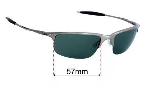 Sunglass Fix Replacement Lenses for Oakley Half Wire 2.0 - 57mm Wide Oakley Half Wire 2.0 Replacement Lenses 57mm wide
