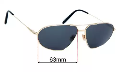 Sunglass Fix Replacement Lenses for Tom Ford Bradford TF771 63mm Tom Ford Bradford TF771 Replacement Lenses 63mm wide