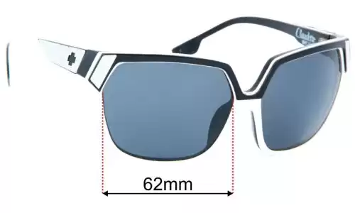 Sunglass Fix Replacement Lenses for Spy Optic Claudette - 62mm Wide Spy Optic Claudette Replacement Lenses 62mm wide