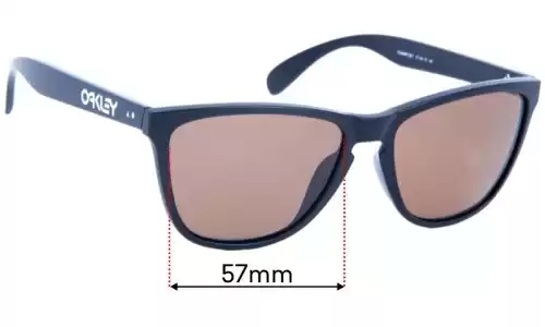 Sunglass Fix Replacement Lenses for Oakley Frogskins 35th Anniversary OO9444F (Low Bridge Fit) - 57mm Wide Oakley Frogskins 35th Anniversary OO9444F (Low Bridge Fit) Replacement Lenses 57mm wide