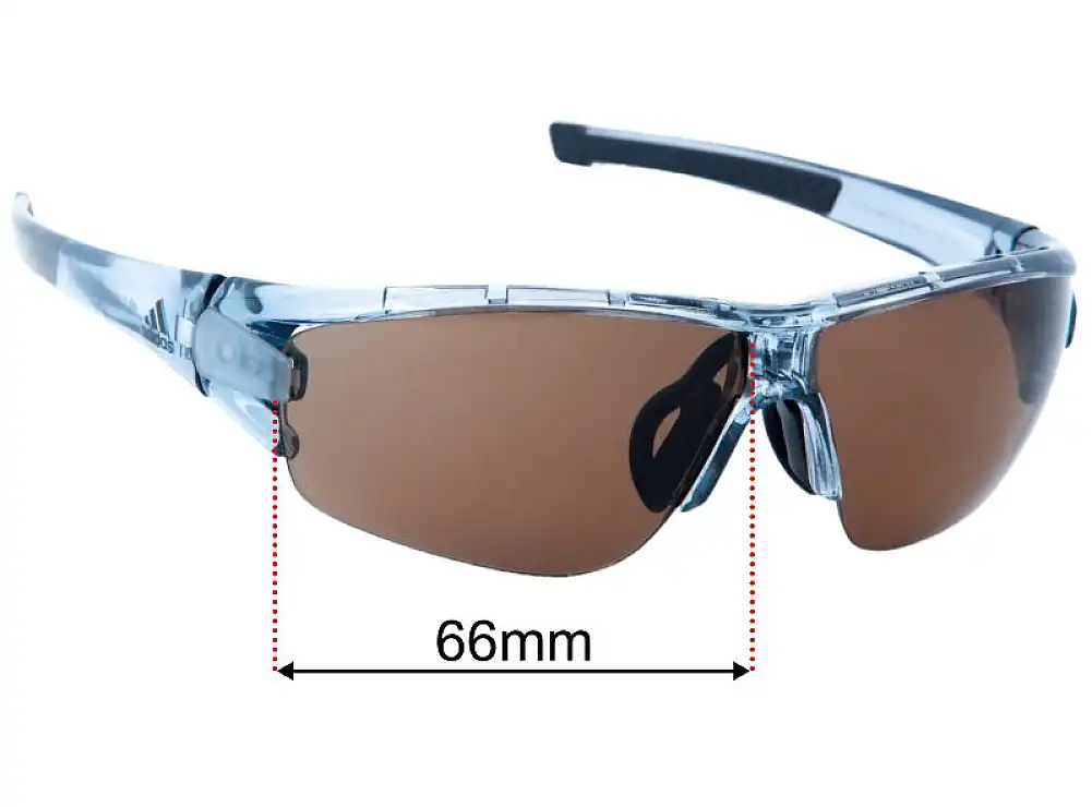 Sunglass Fix Replacement Lenses for Adidas AD08 Evil Eye Halfrim S - 66mm Wide Sunglass Fix Replacement Lenses for Adidas AD08 Evil Eye Halfrim S - 66mm Wide