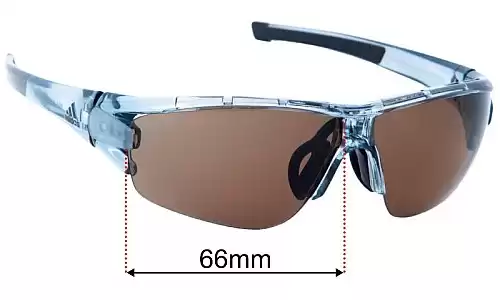 Sunglass Fix Replacement Lenses for Adidas AD08 Evil Eye Halfrim S - 66mm Wide Adidas AD08 Evil Eye Halfrim S Replacement Lenses 66mm wide