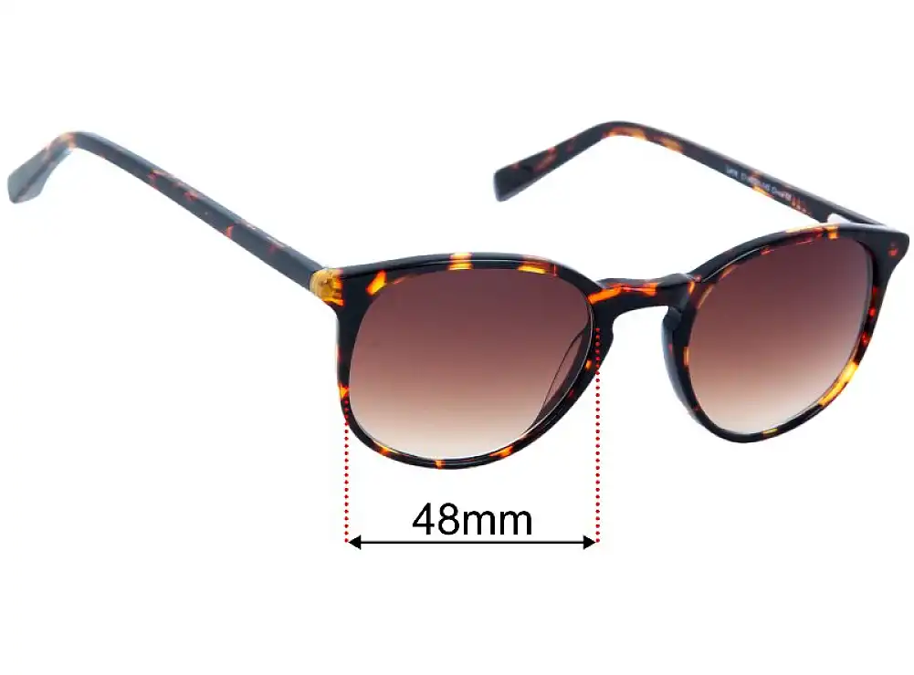 Sunglass Fix Replacement Lenses for Baxter Blue Lane - 48mm Wide Sunglass Fix Replacement Lenses for Baxter Blue Lane - 48mm Wide