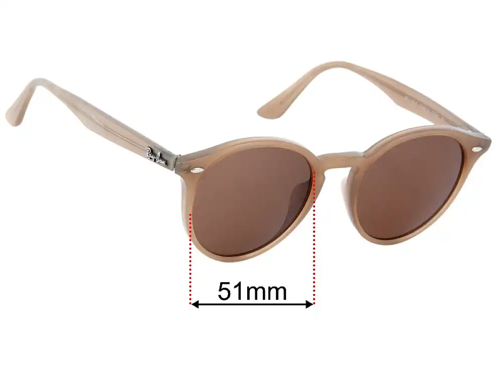 Sunglass Fix Replacement Lenses for Ray-Ban RB2180-F (Low Bridge Fit) - 51mm Wide Sunglass Fix Replacement Lenses for Ray-Ban RB2180-F (Low Bridge Fit) - 51mm Wide