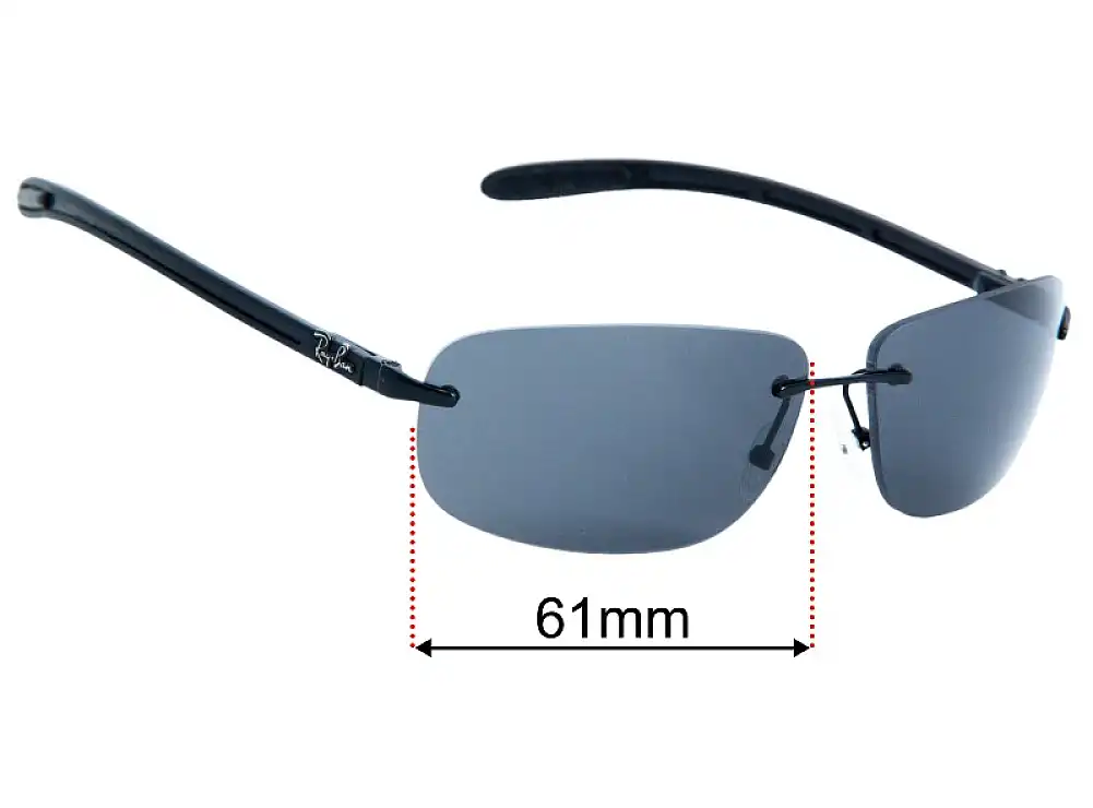 Sunglass Fix Replacement Lenses for Ray-Ban RB8303 Tech - 61mm Wide Sunglass Fix Replacement Lenses for Ray-Ban RB8303 Tech - 61mm Wide