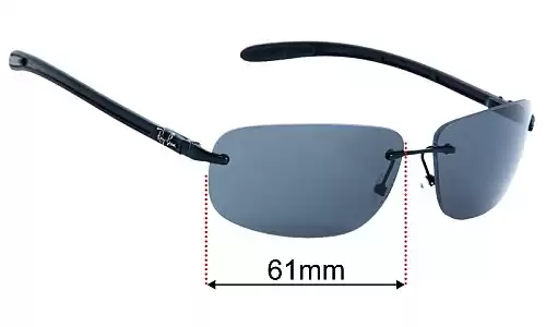Sunglass Fix Replacement Lenses for Ray-Ban RB8303 Tech - 61mm Wide Ray-Ban RB8303 Tech Replacement Lenses 61mm wide
