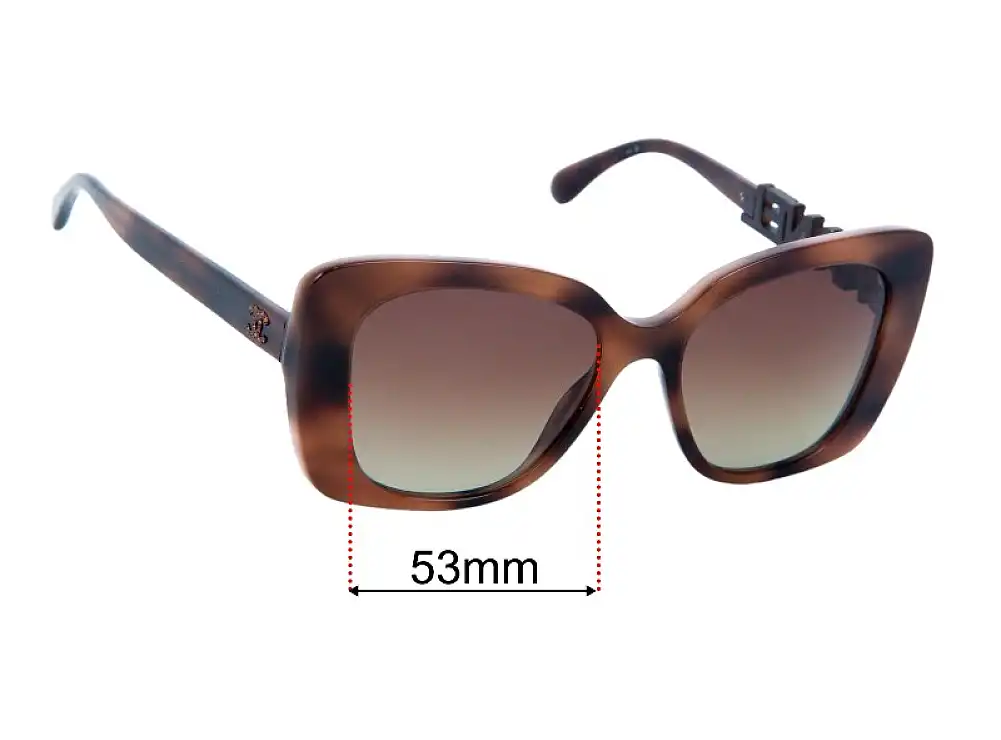 Sunglass Fix Replacement Lenses for Chanel 5422B - 53mm Wide Sunglass Fix Replacement Lenses for Chanel 5422B - 53mm Wide