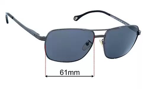 Sunglass Fix Replacement Lenses for Ermenegildo Zegna SZ 3281 - 61mm Wide Ermenegildo Zegna SZ 3281 Replacement Lenses 61mm wide