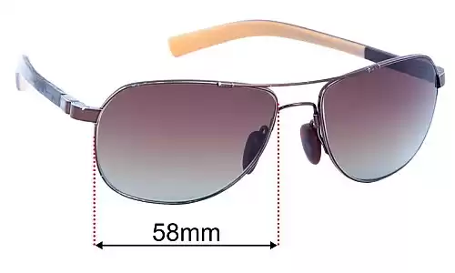 Sunglass Fix Replacement Lenses for Maui Jim MJ327 Guardrails - 58mm Wide Maui Jim MJ327 Guardrails Replacement Lenses 58mm wide