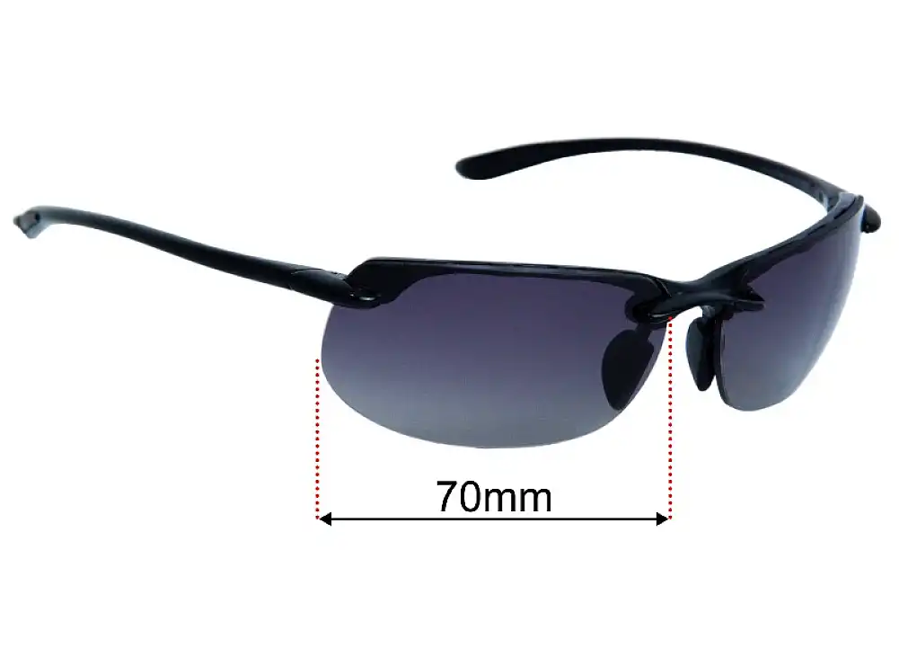 Sunglass Fix Replacement Lenses for Maui Jim MJ412 Banyans - 70mm Wide Sunglass Fix Replacement Lenses for Maui Jim MJ412 Banyans - 70mm Wide