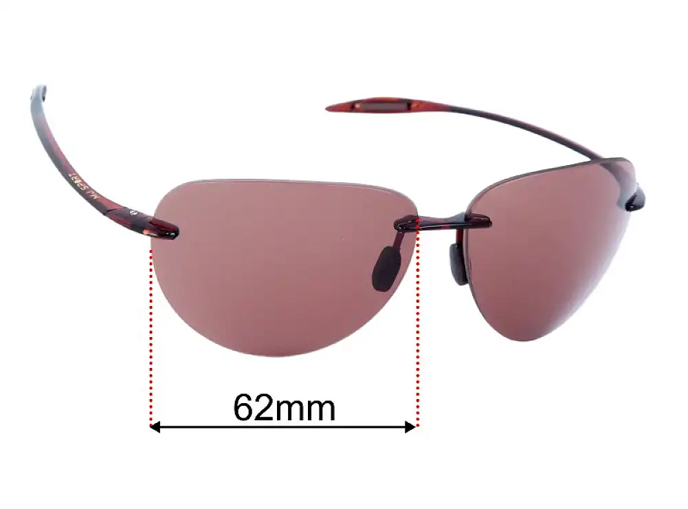 Sunglass Fix Replacement Lenses for Maui Jim MJ421 Sugar Beach - 62mm Wide Sunglass Fix Replacement Lenses for Maui Jim MJ421 Sugar Beach - 62mm Wide