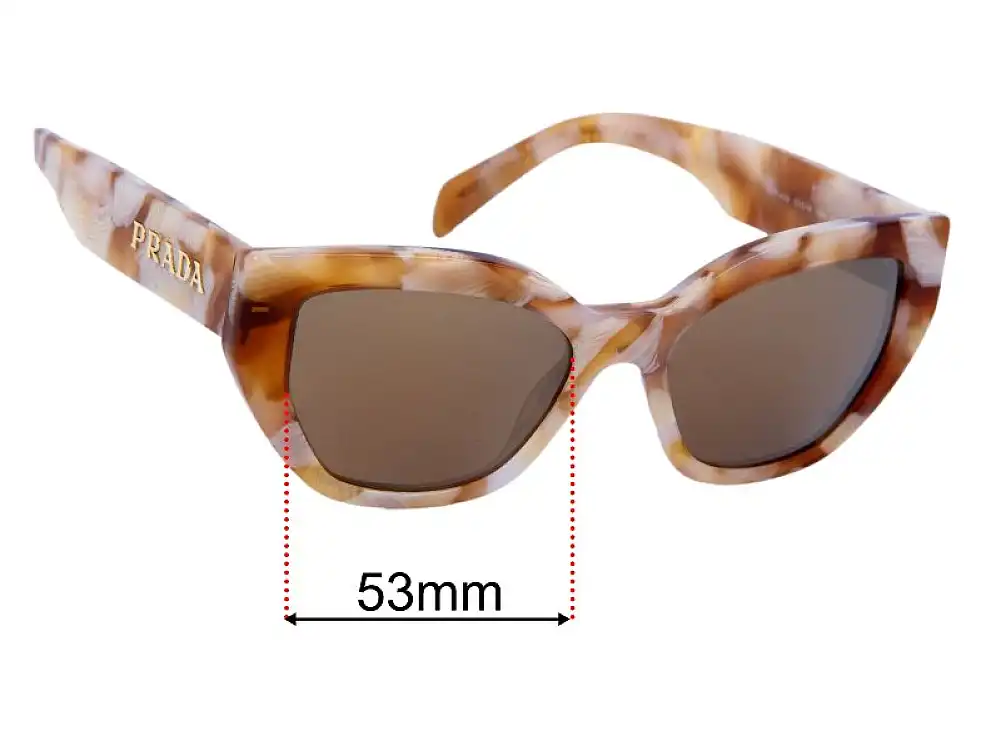 Sunglass Fix Replacement Lenses for Prada SPRA09 - 53mm Wide Sunglass Fix Replacement Lenses for Prada SPRA09 - 53mm Wide