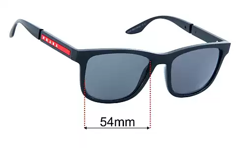 Sunglass Fix Replacement Lenses for Prada SPS04X 54mm Prada SPS04X Replacement Lenses 54mm wide