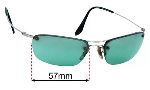 Sunglass Fix Replacement Lenses for Ray Ban RB3156 - 35mm Tall - 57mm Wide Ray Ban RB3156 - 35mm Tall Replacement Lenses 57mm wide